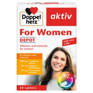 Illustration of the product packaging Doppelherz aktiv For Women DEPOT front view